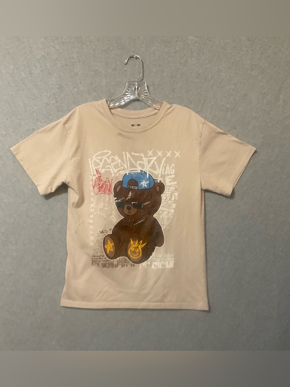 Legend Kids Beige Graphic Bear Tee SZ XL